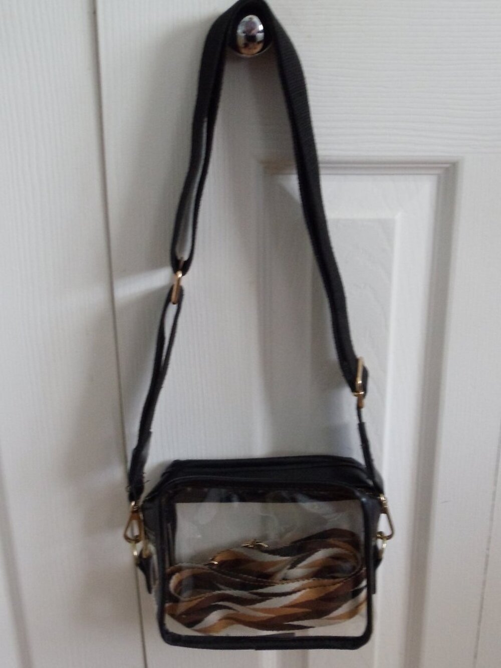 Clear Stadium Approved Crossbody Bag w/ 2 Interchangeable Straps